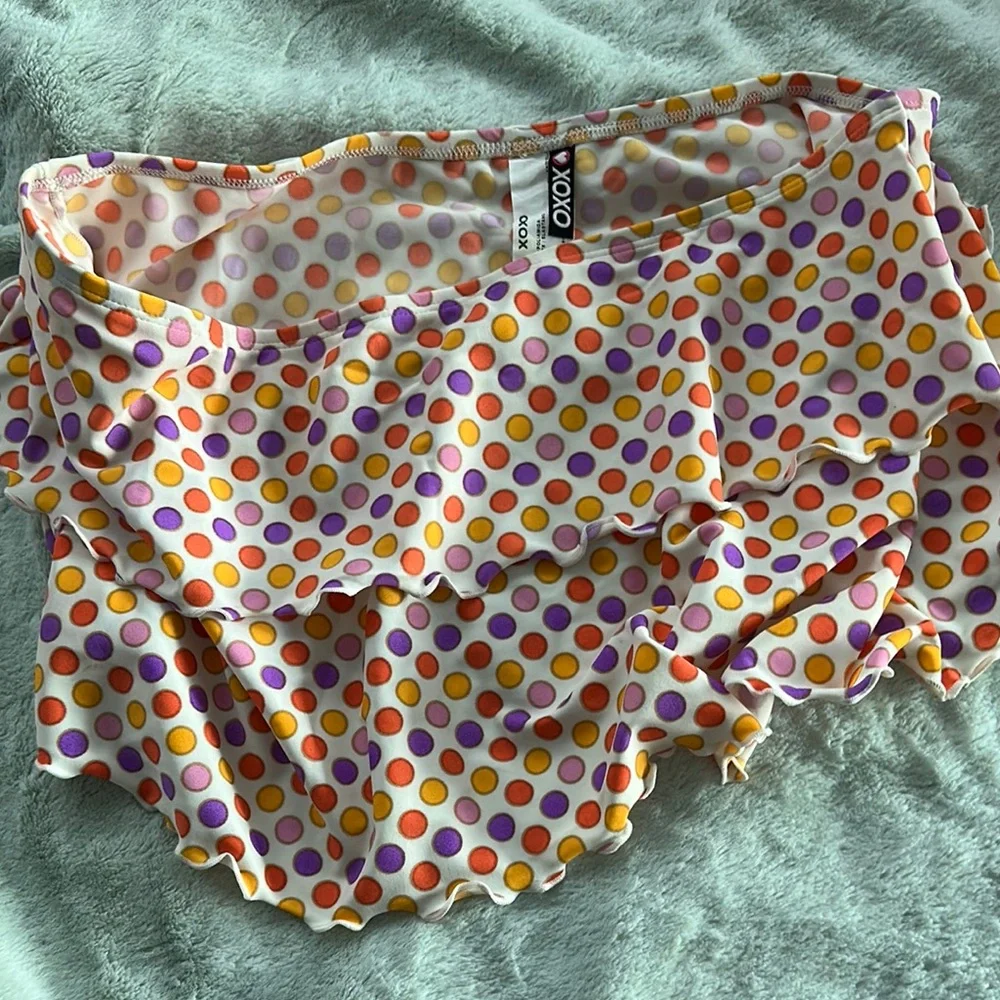 XOXO Tiered Mini Swim Skirt/Coverup
